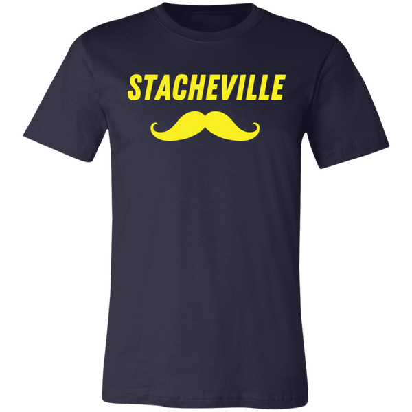 Stacheville Navy - Unisex Jersey Short-Sleeve T-Shirt