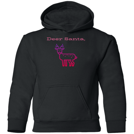 Deer Santa Youth Pullover Hoodie