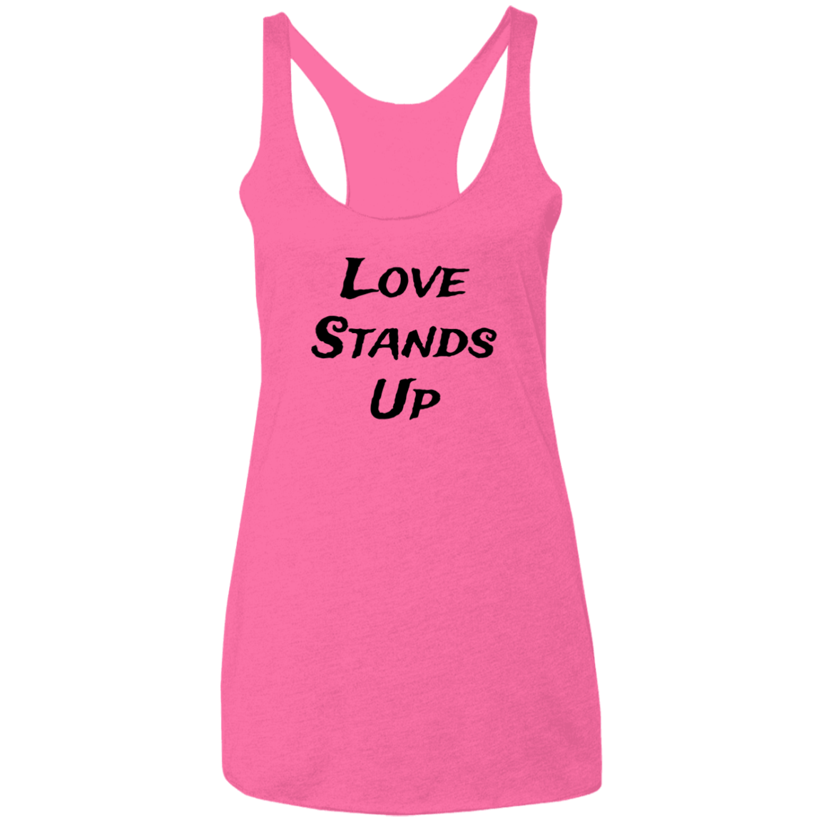 Love Stands Up Ladies' Triblend Racerback Tank