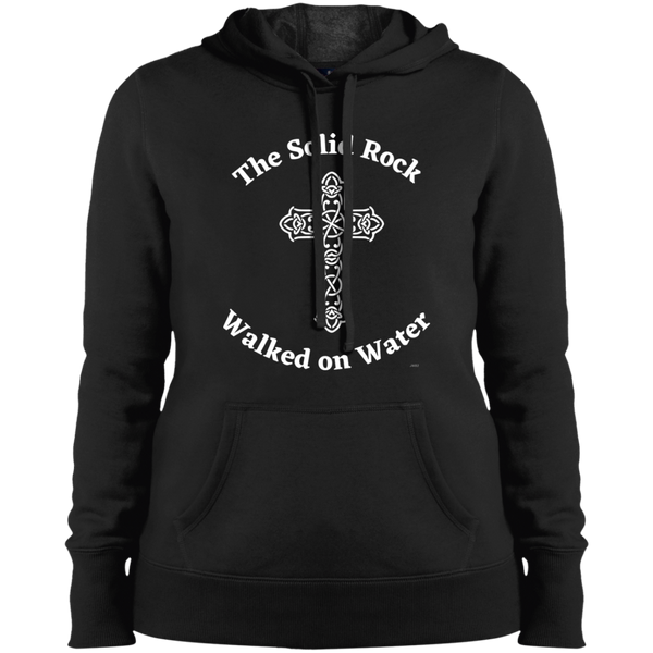 The Solid Rock Walked on Water Ladies' Pullover Hooded Sweatshirt