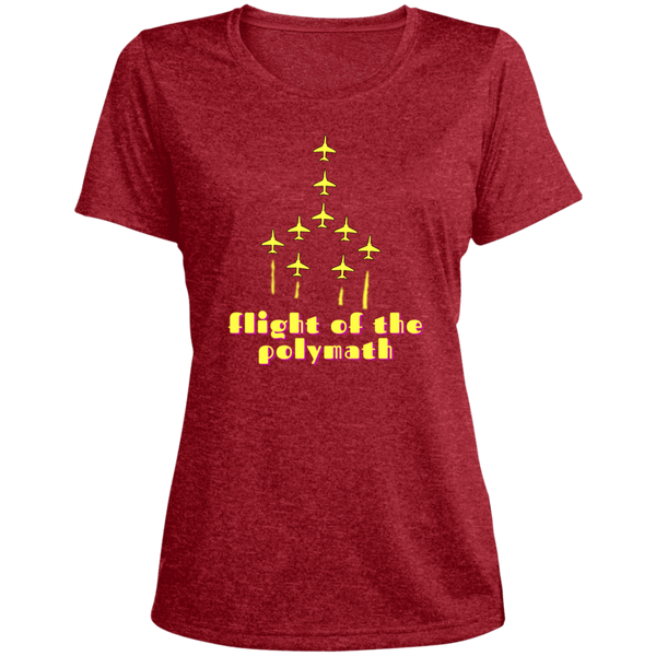 Flight of the Polymath - Ladies' Heather Scoop Neck Performance Tee