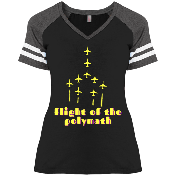 Flight of the Polymath - Ladies' Game V-Neck T-Shirt