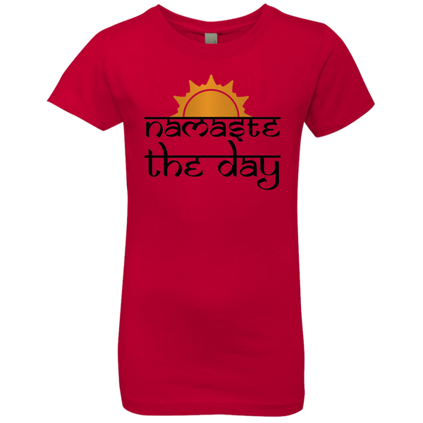 Namaste the Day - Girls' Princess T-Shirt