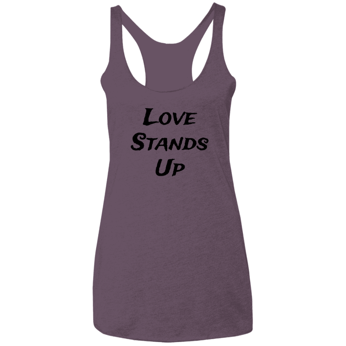 Love Stands Up Ladies' Triblend Racerback Tank
