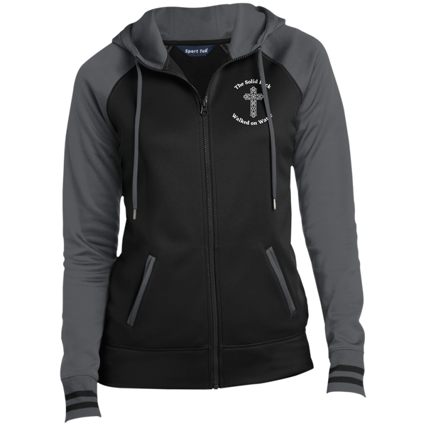 The Solid Rock Walked on Water Ladies' Sport-Wick Hooded Jacket