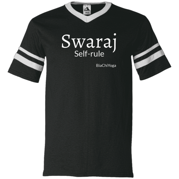 Swaraj - V-Neck Sleeve Stripe Jersey