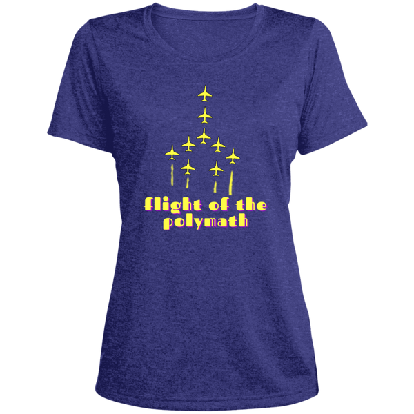 Flight of the Polymath - Ladies' Heather Scoop Neck Performance Tee