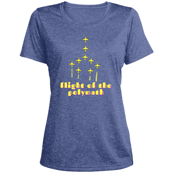 Flight of the Polymath - Ladies' Heather Scoop Neck Performance Tee