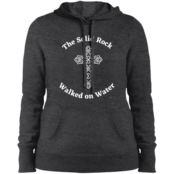 The Solid Rock Walked on Water Ladies' Pullover Hooded Sweatshirt
