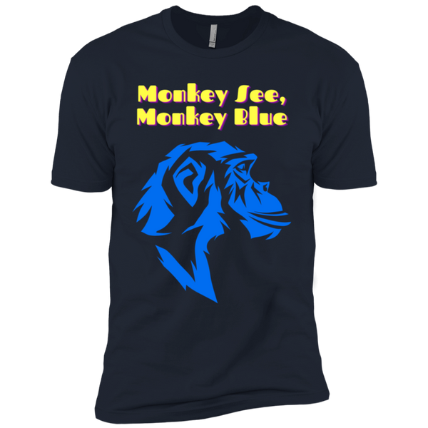Monkey See, Monkey Blue Boys' T-Shirt #1