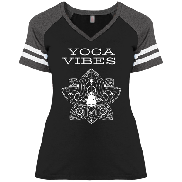 Yoga Vibes Ladies' Game V-Neck T-Shirt