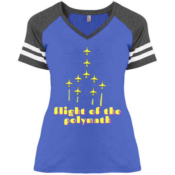 Flight of the Polymath - Ladies' Game V-Neck T-Shirt