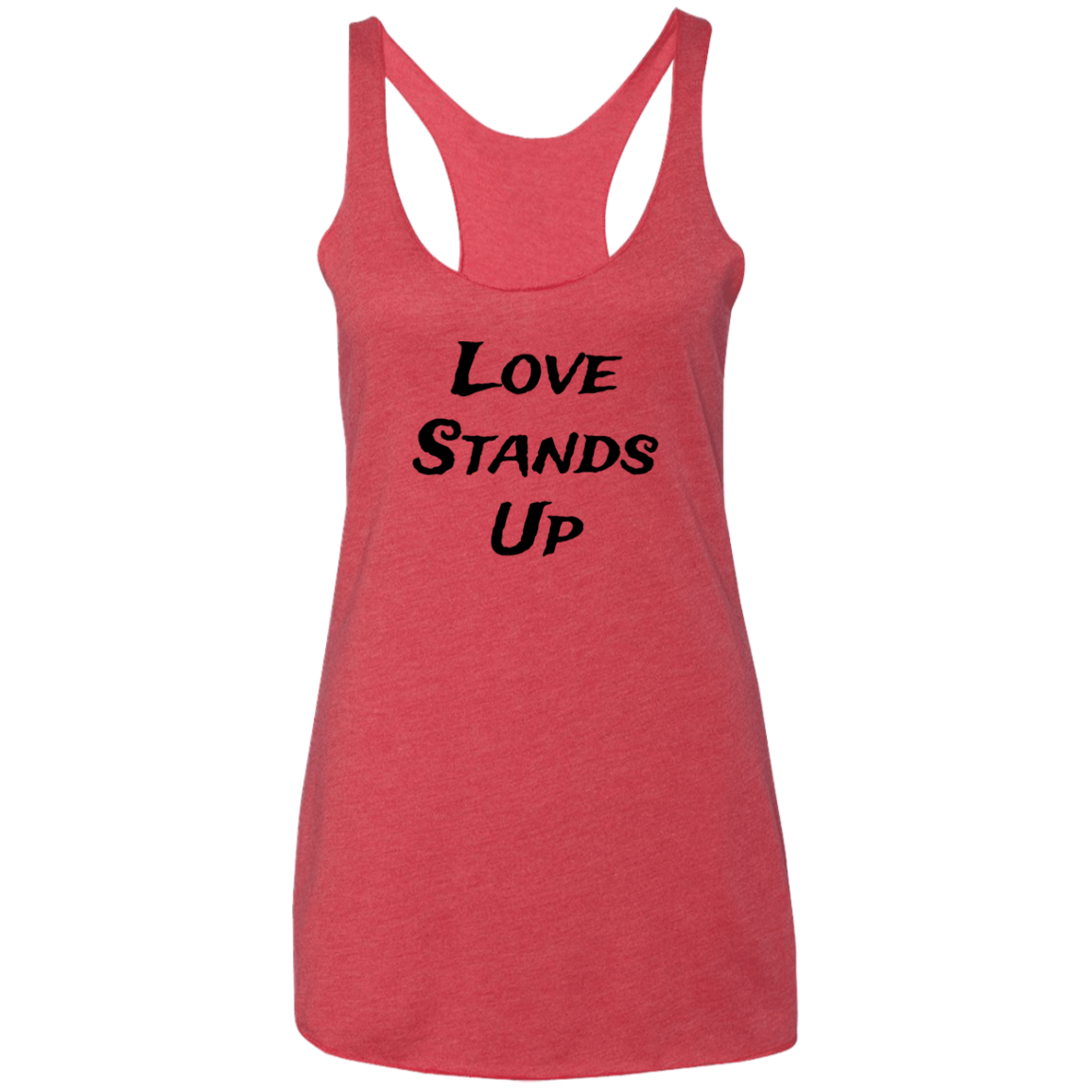 Love Stands Up Ladies' Triblend Racerback Tank